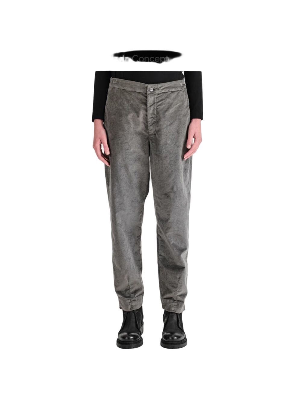Transit Par-Such Corduroy Trousers Size 4/12 Lagenlook Tapered Taupe